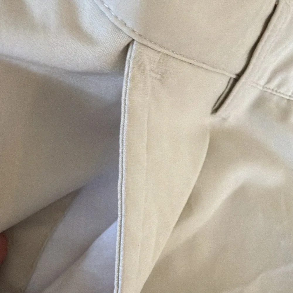 adidas Men's 36 White Polyester Microfiber Regular Fit Straight Flat Front Pants